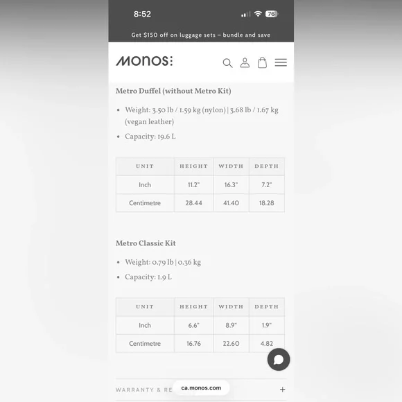 Monos Metro Duffle - Picture 4 of 4